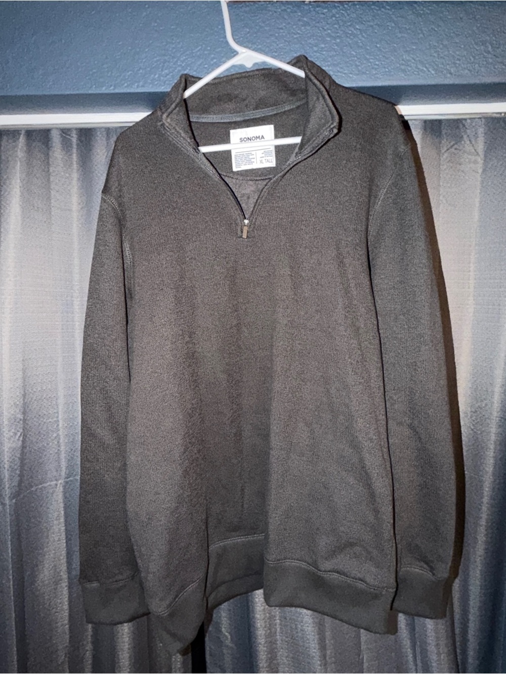 Sonoma Men’s Charcoal Half-Zip Pullover Sweater